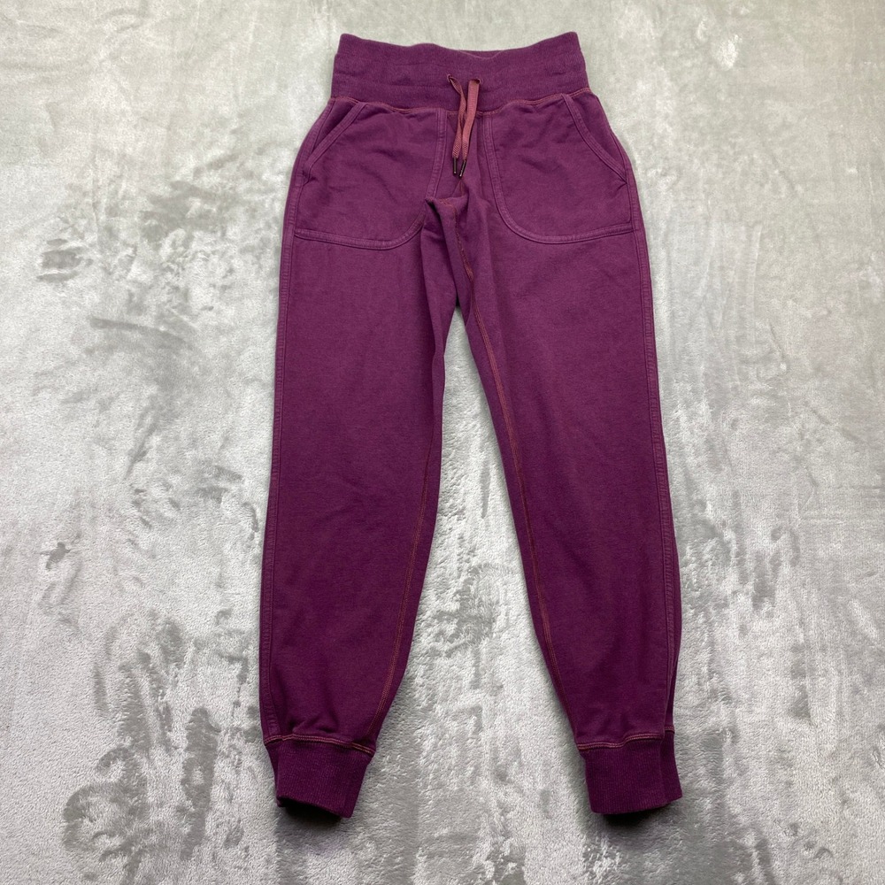 Lululemon Athletica Comfy As Sweat Pant Joggers Sz 2 Fit 23" Heathered Red Grape